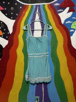 light blue onepiece swimwear spandex size 10