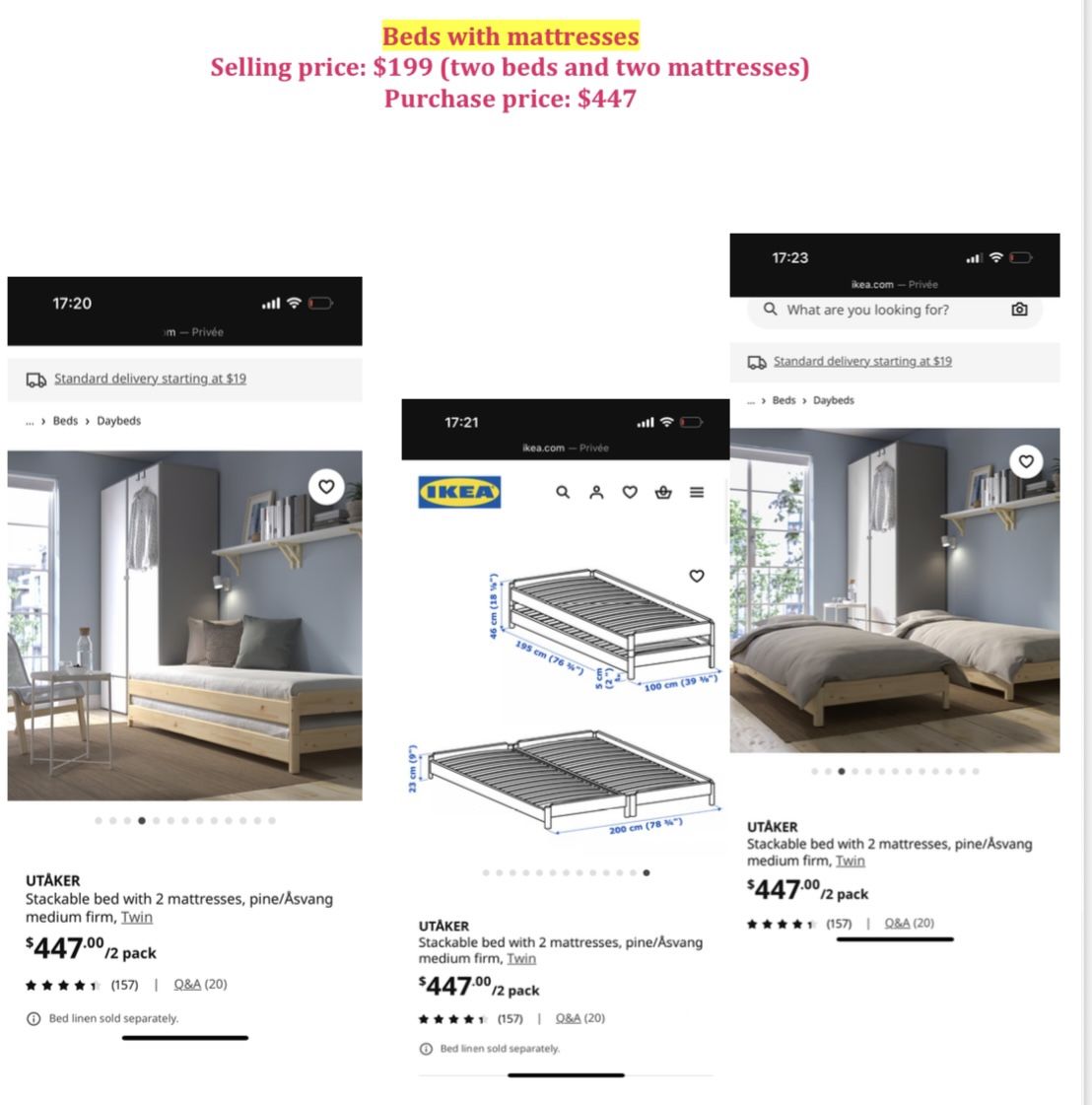 2 Beds With Matresses 