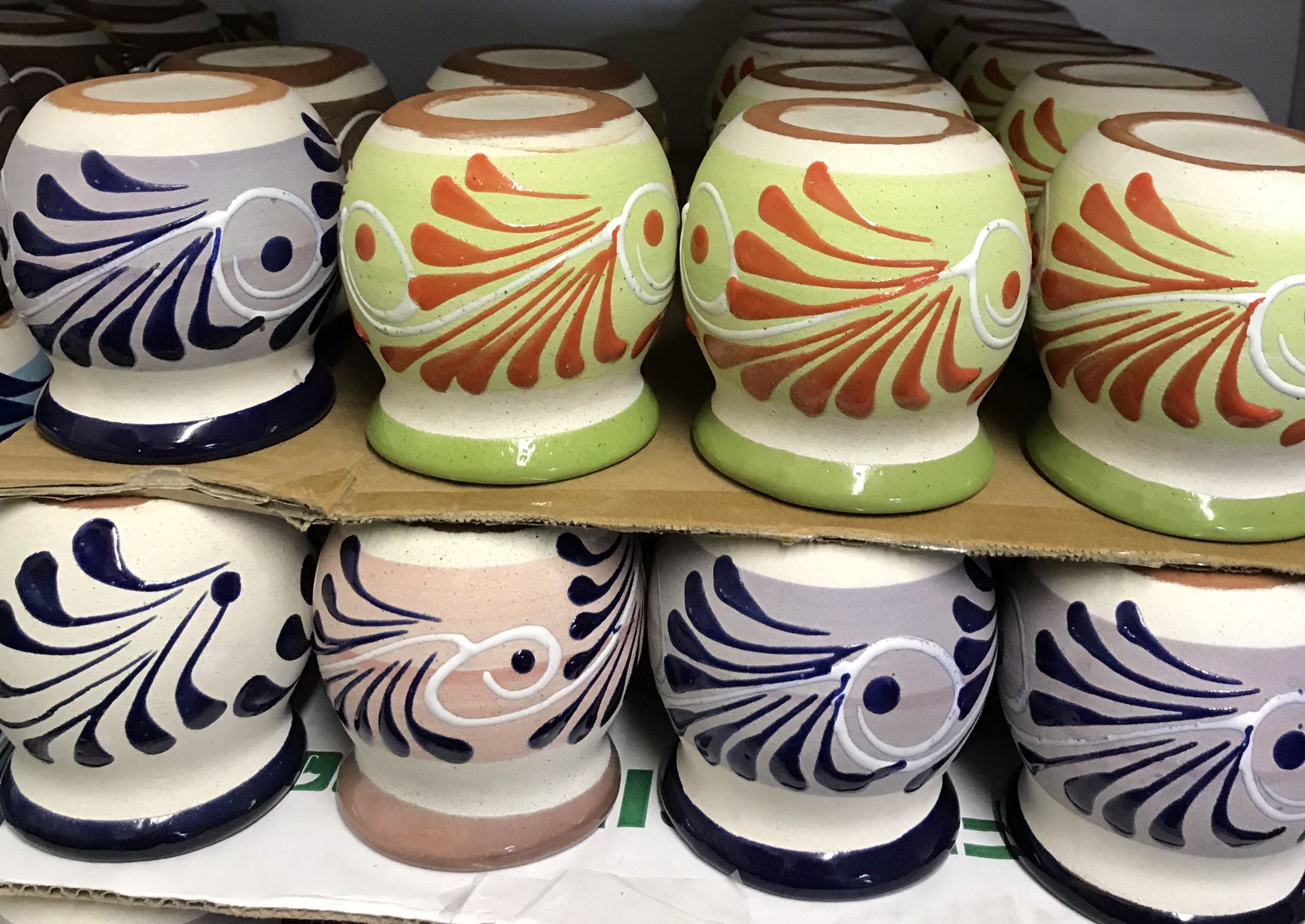 Four Handmade clay mugs$28 Set