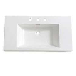 36" Drop In Rectangular  Bathroom Sink
