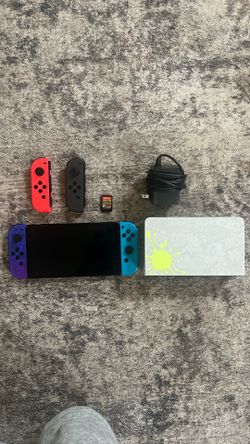 Title: Nintendo Switch OLED Splatoon 2 Parts & Extras (Tablet, Dock, Joycons, Games)