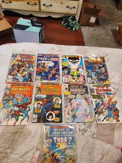 This Marvel Comics What If...? Comic Book Lot features a mixed collection of vintage bronze age comics from the 1970s-83 era, including popular charac