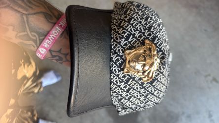 Vintage Versace Black & Gold Medusa Baseball Cap — Made in Italy — Rare