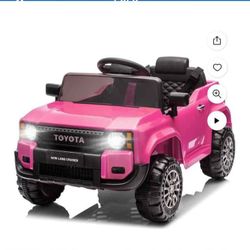 Ubesgoo Ride on Toyota Land Cruiser with remote, Pink