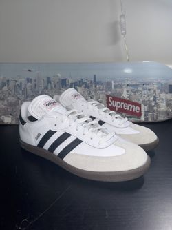 Men's Adidas Samba Classic - White/Black/White - [772109] Casual Soccer Sneakers