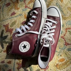Maroon high top converse size 9 womens