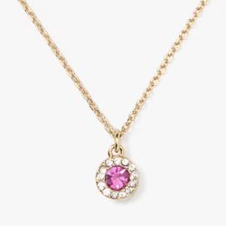Kate Spade Pink Gem Halo Necklace