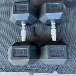 Pair Of 65lb Dumbbells 