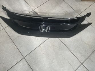 2019 - 2020 HONDA CIVIC EX LX FRONT BUMPER UPPER GRILLE WITH EMBLEM OEM