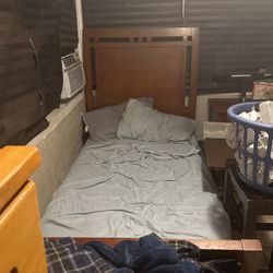 Wooden twin, bed  Make me an offer 