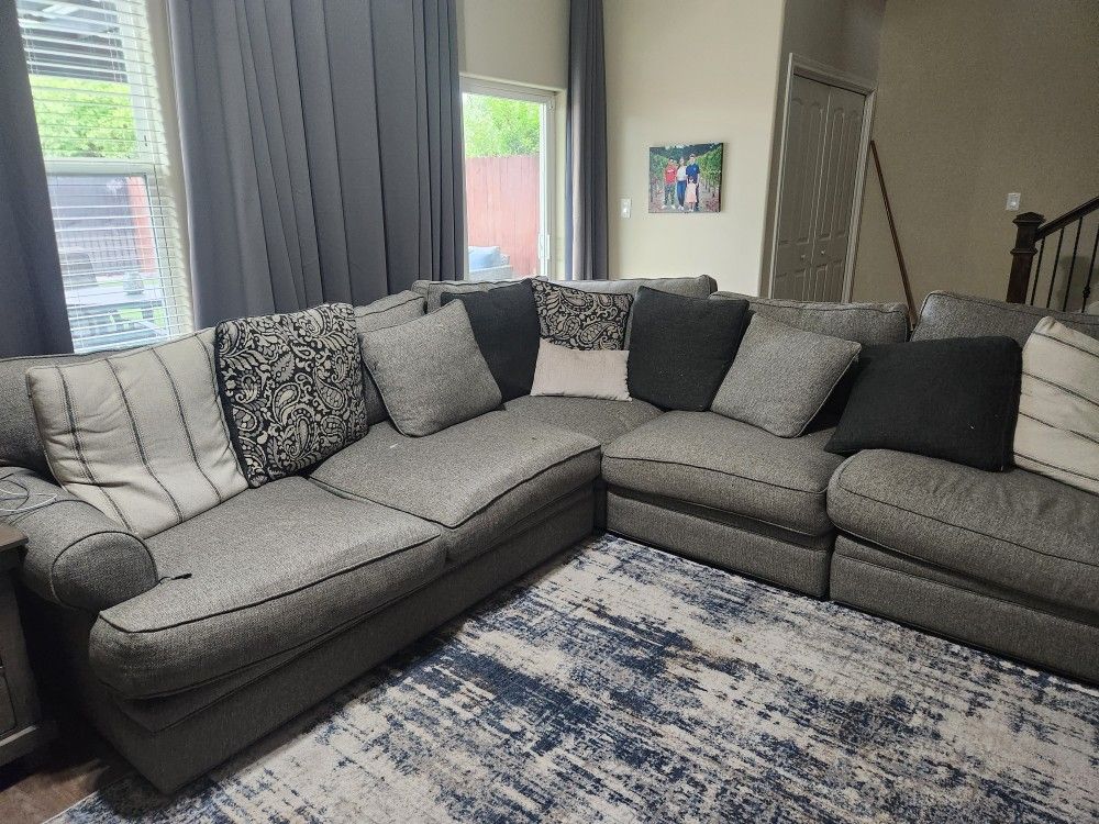 Great Fabric Sectional $200 Obo