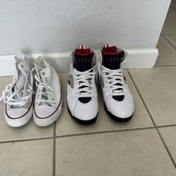 Jordan. Size 10.and converse size 7 1/2 a little use