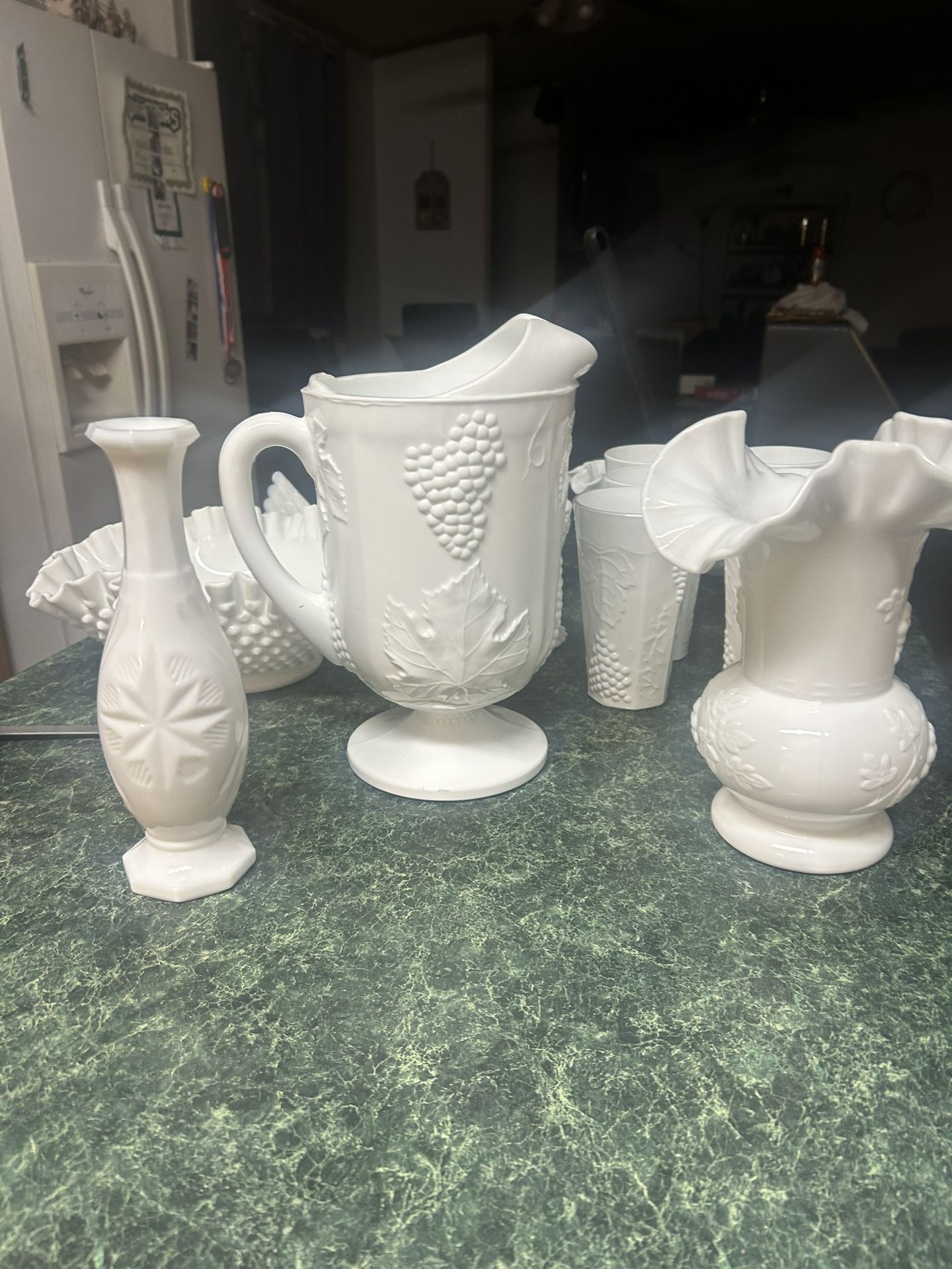 Vintage Milk Glass Set