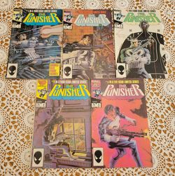 Marvel Comics The Punisher #1-5 Comic Book Lot 1986 First Print