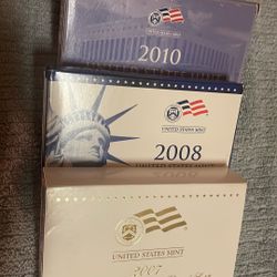 Mint Sets 2007, 2008, 2010 And 2011 Incl Dollars 
