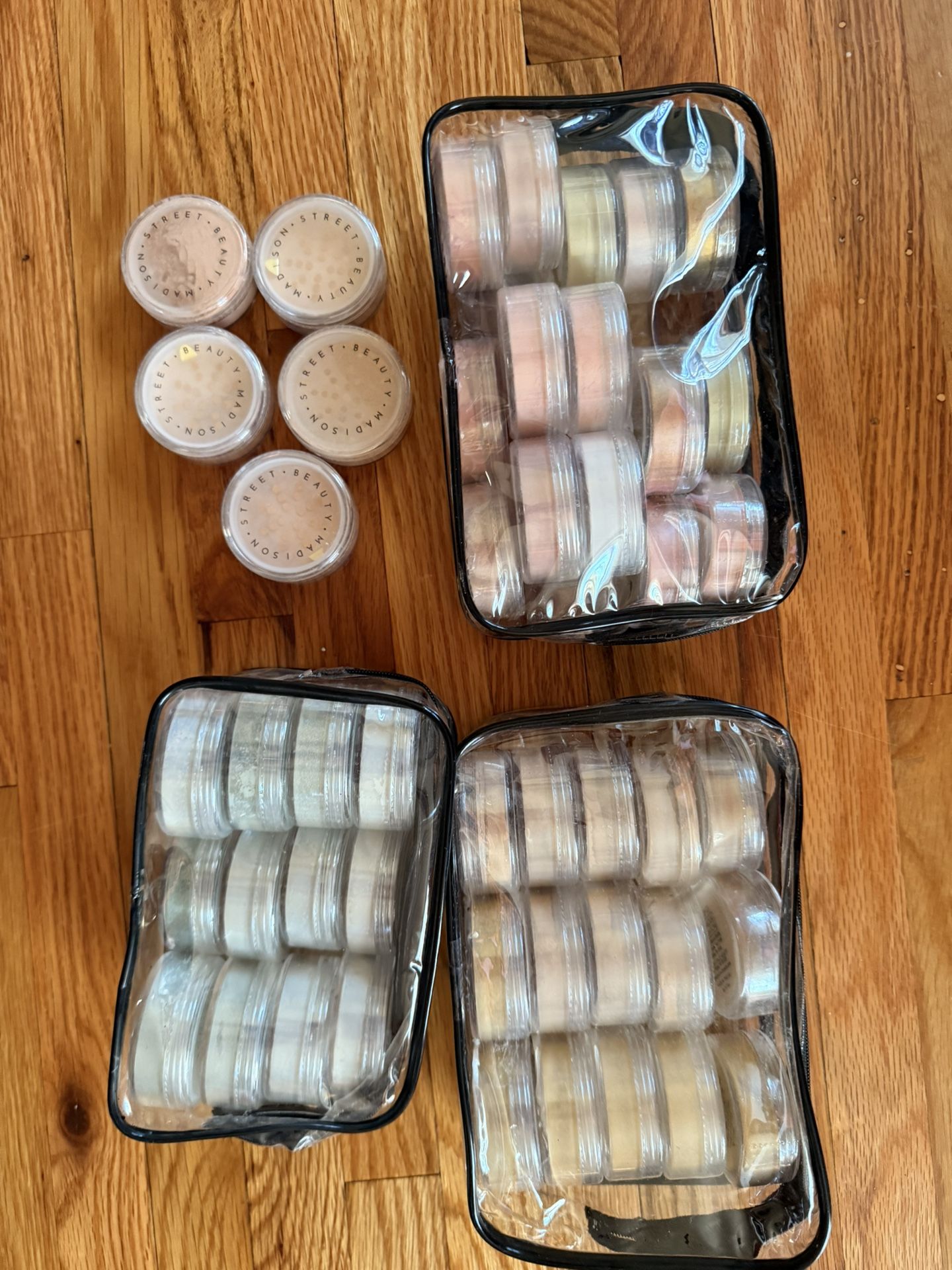 MANY jars Of Powdered Make Up Concealer And Highlighter