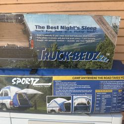 Pick Up Truck, Camping Tent, And Air Mattress