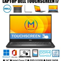 Laptop Dell Touchscreen i7, 16 GB RAM SSD 512GB
