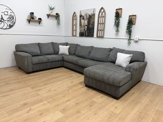 Huge Gray Sectional Couch - Free Delivery