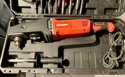 Bauer Corded Hammer Drill with Case and Bits