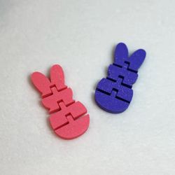 3D Printed Flexi Peep Bunny And Bunny Eggs
