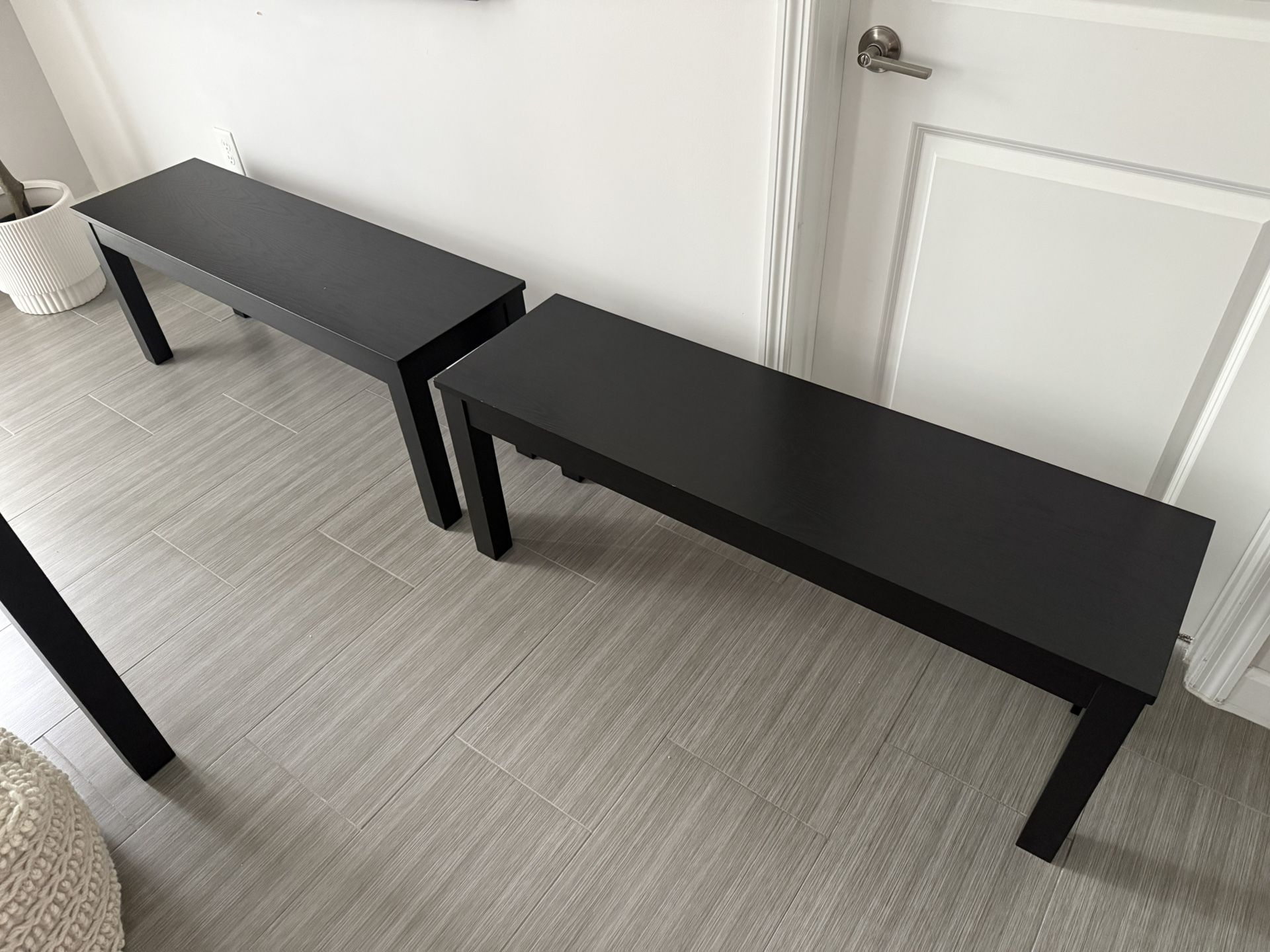 Wood Benches (Set of 2)