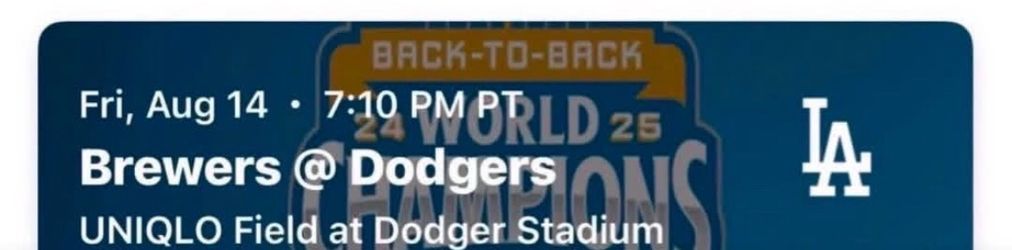 Brewers @ Dodgers