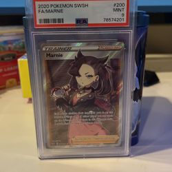 Pokemon TCG Marnie 200/202 PSA 9 Graded 