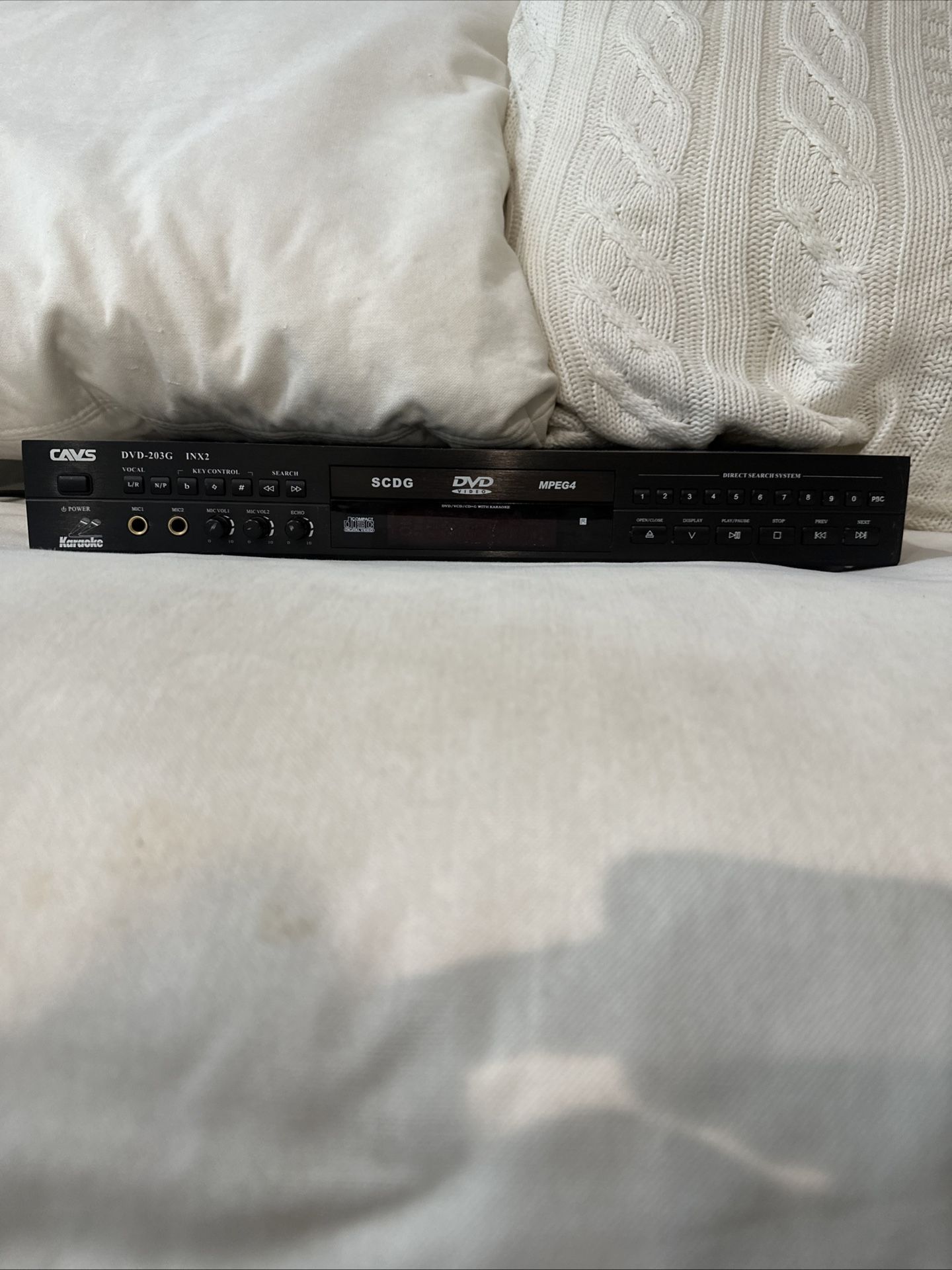 CAVS DVD-203G Karaoke DVD Player 1NX2 No Remote Or Microphone TESTED
