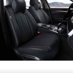 Universal Seat Covers for Cars, Waterproof Leather Auto Seat Protectors with Head Pillow, Front Two Seats.