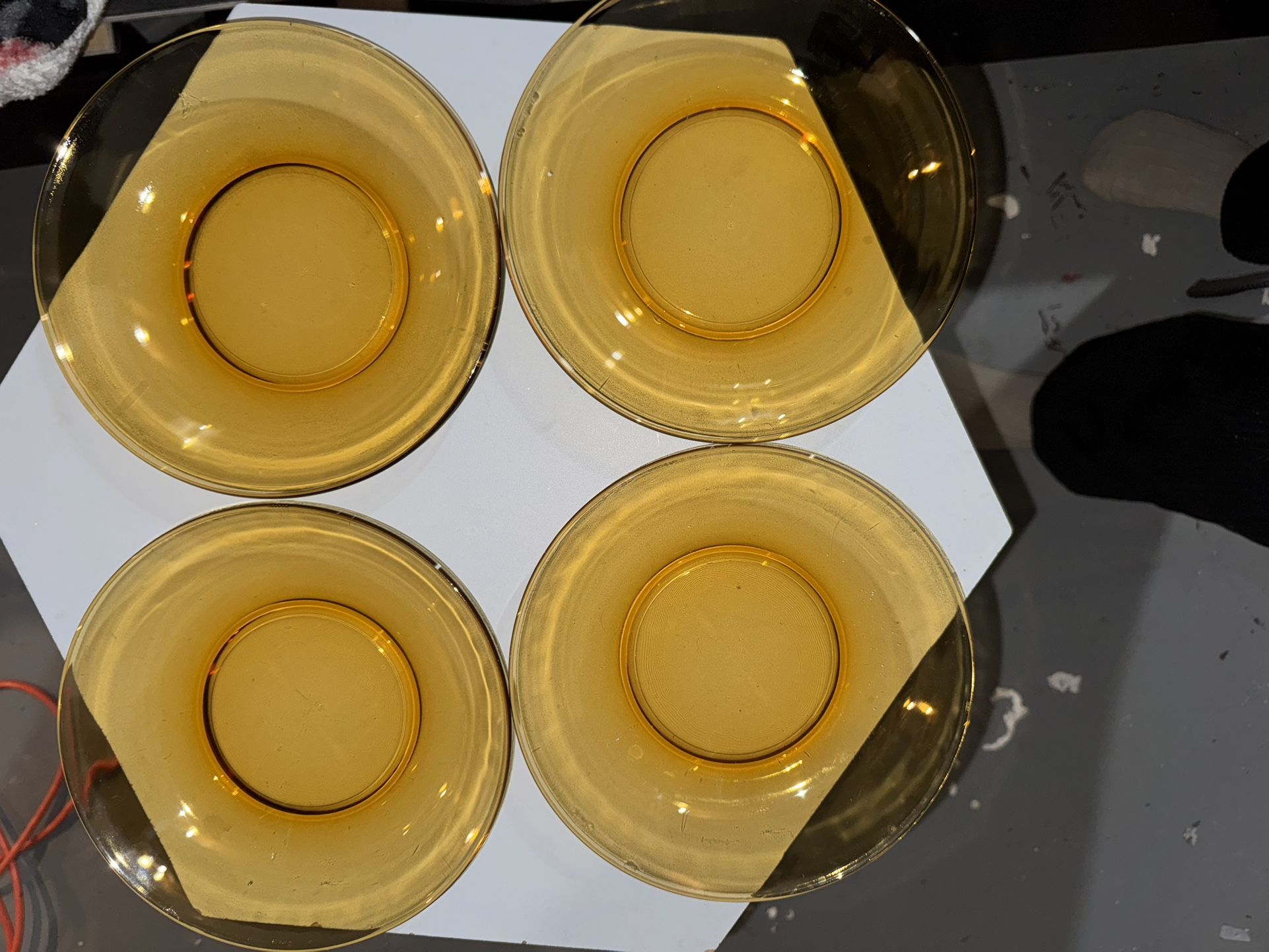 Amber Depression Glass (some Of The Set) But Will Sell Invididually