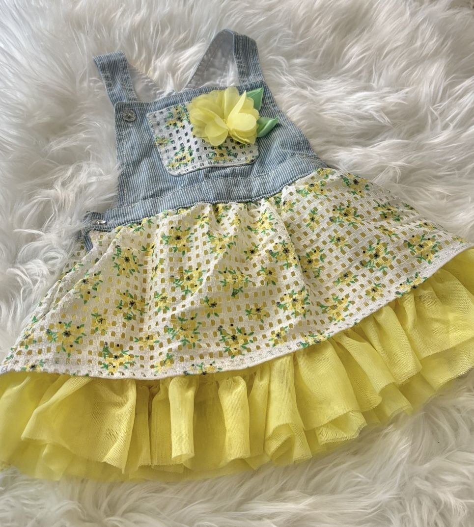 Baby Girl Yellow Floral Dress *18 Months
