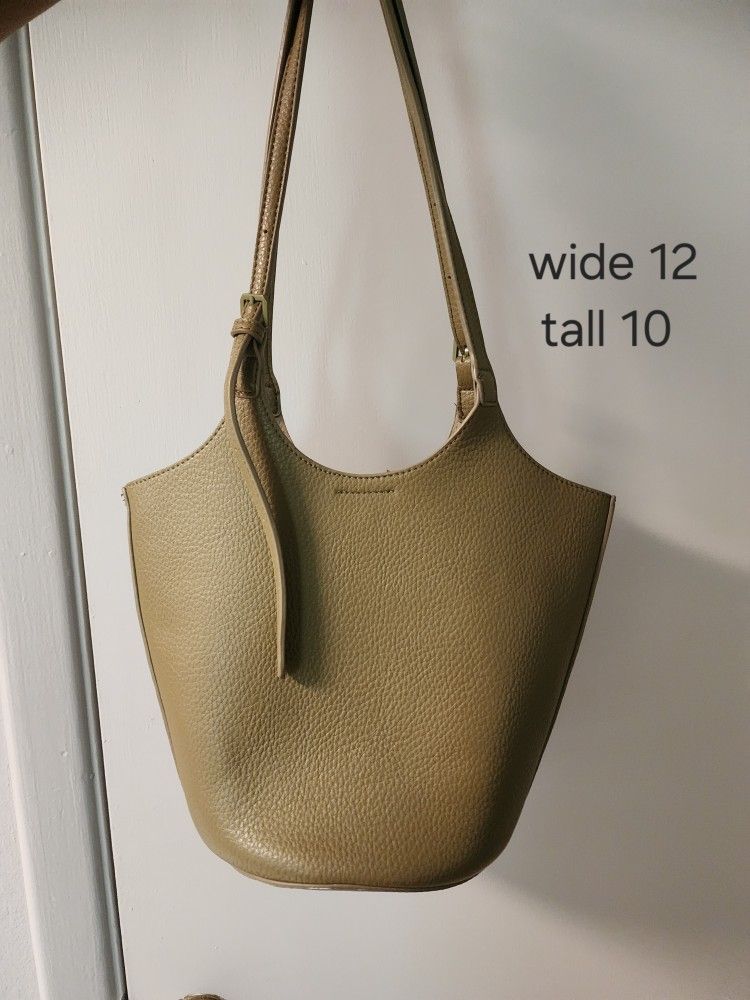 cute olive green leather bag