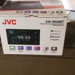 JVC Monitor With Receiver Car Radio /Apple Car Play /Android Auto/ Sirius Radio/ Bluetooth 