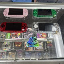 PlayStation PSP With 40 Games Def Jam God Of War Grand Theft Tons More $200-$230 Each Gamehogs 11am-7pm