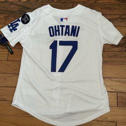Ohtani World Series 2025 Dodger Jersey White Stiched