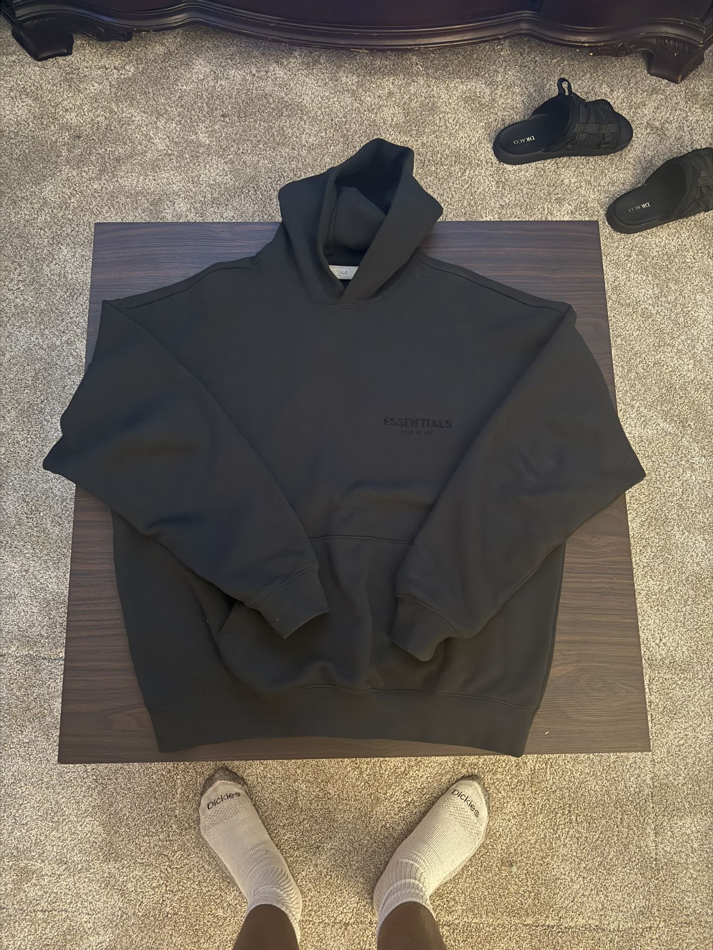 Black Essentials Hoodie