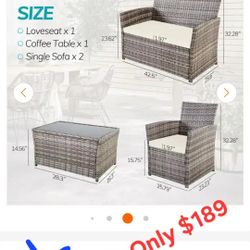 Patio chair set