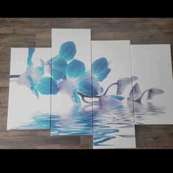 4-Paneled Floral Modern Wall Art