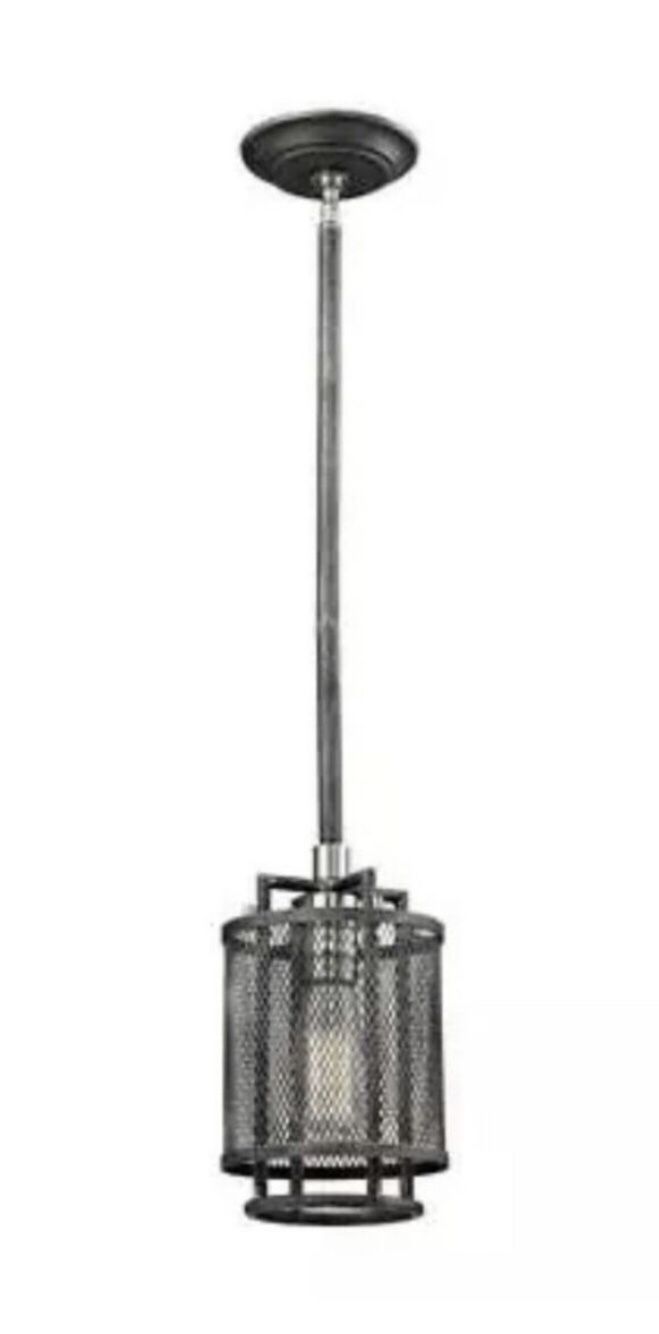 Home Decorators Collection 1- Light Black Outdoor Pendant