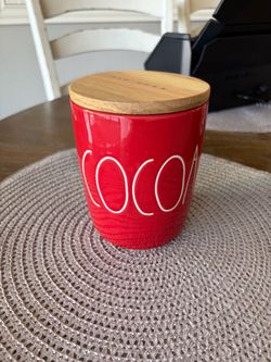 Rae dunn red cocoa cellar