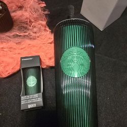 Limited Edition Starbucks Wicked Elphaba Tumbler And Keychain