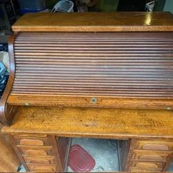 Antique Maple &Co roll top desk $500 obo