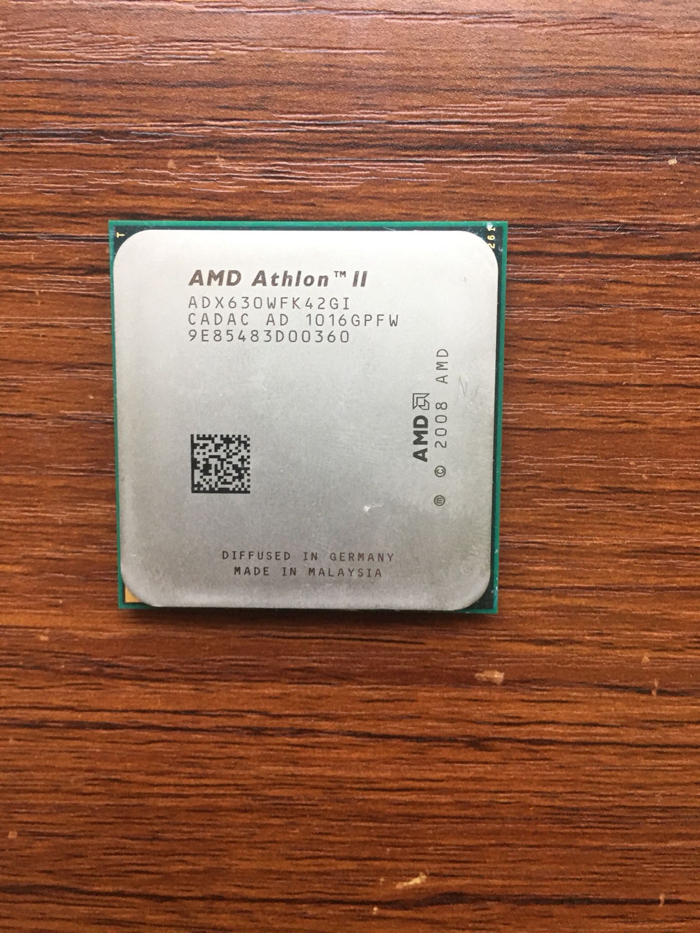 2 AMD processors. Athlon 630 and Phenom 945