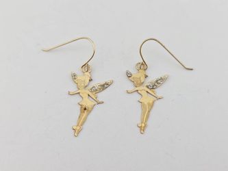 14k Gold Tinkerbell Earrings