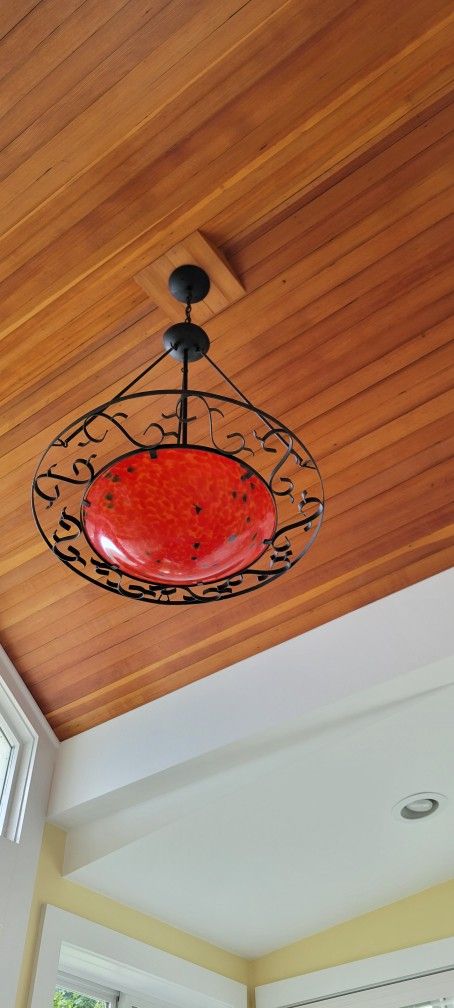 Red Venetian Glass Hanging Light