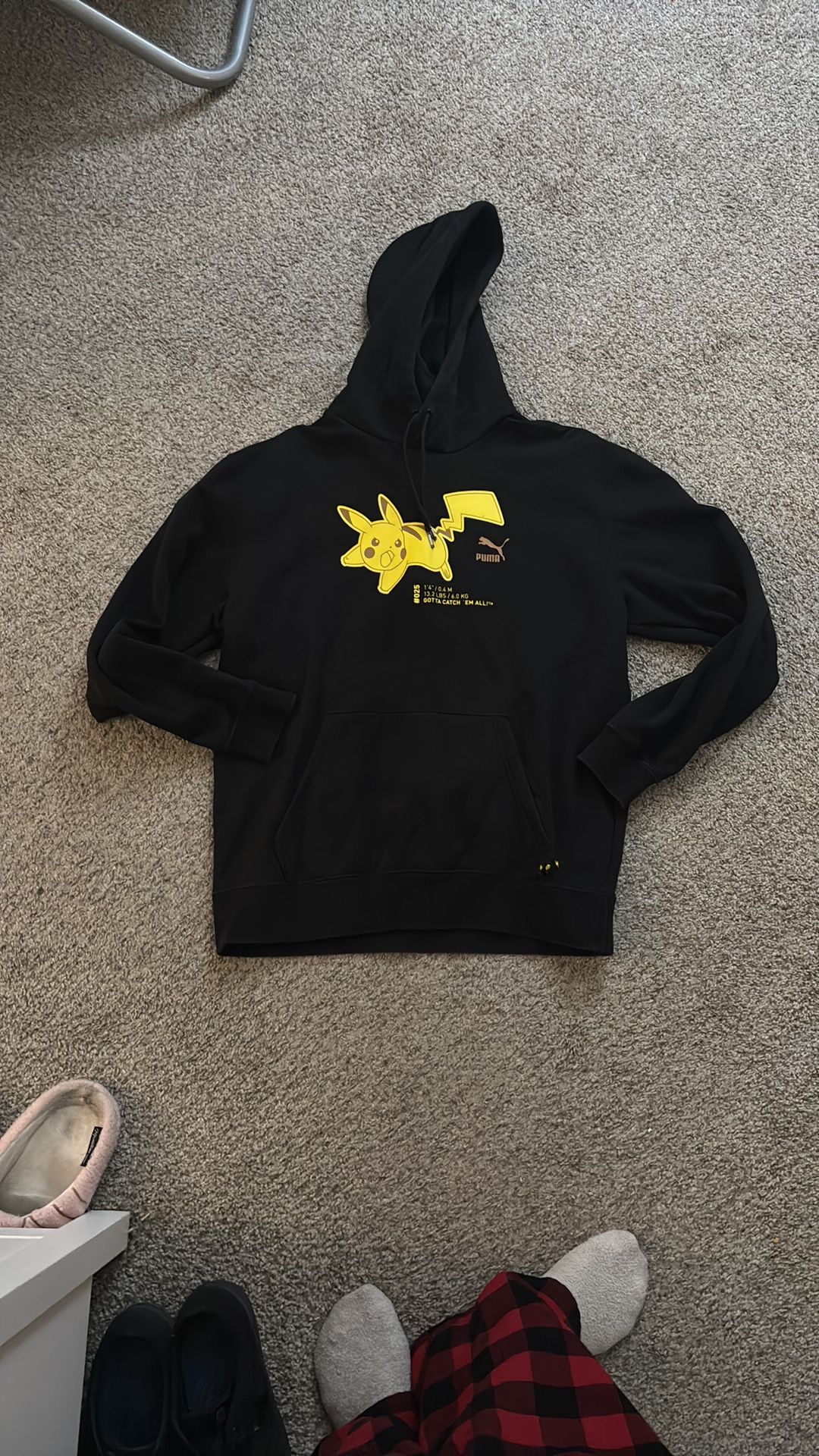 PUMA X PIKACHU Pokémon Collab Black Hoodie