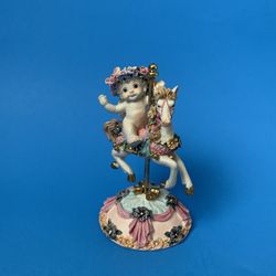 Dreamsicles Roses Garden Carousel Horse #11477 Art Cast Industries.