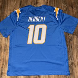 New Men’s Size Large, XL & 2XL Nike Justin Herbert LA Chargers Jersey