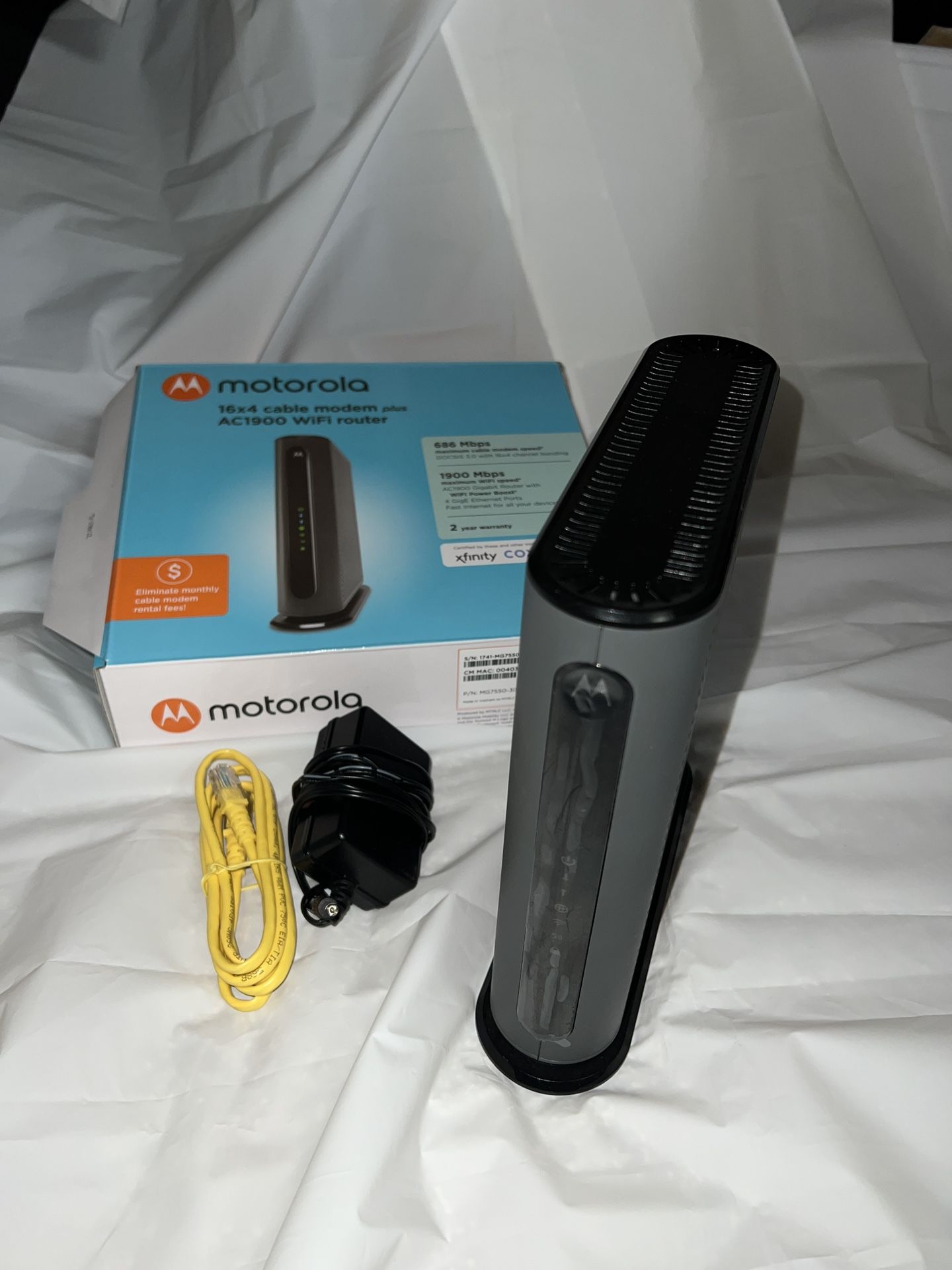 Motorola MG7550 Cable Modem For Comcast Spectrum